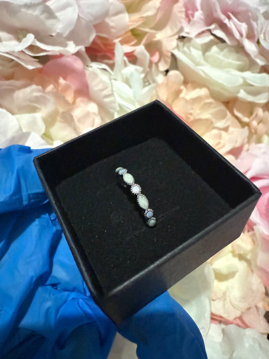 Sterling Silver Birthstone Keepsake Ring